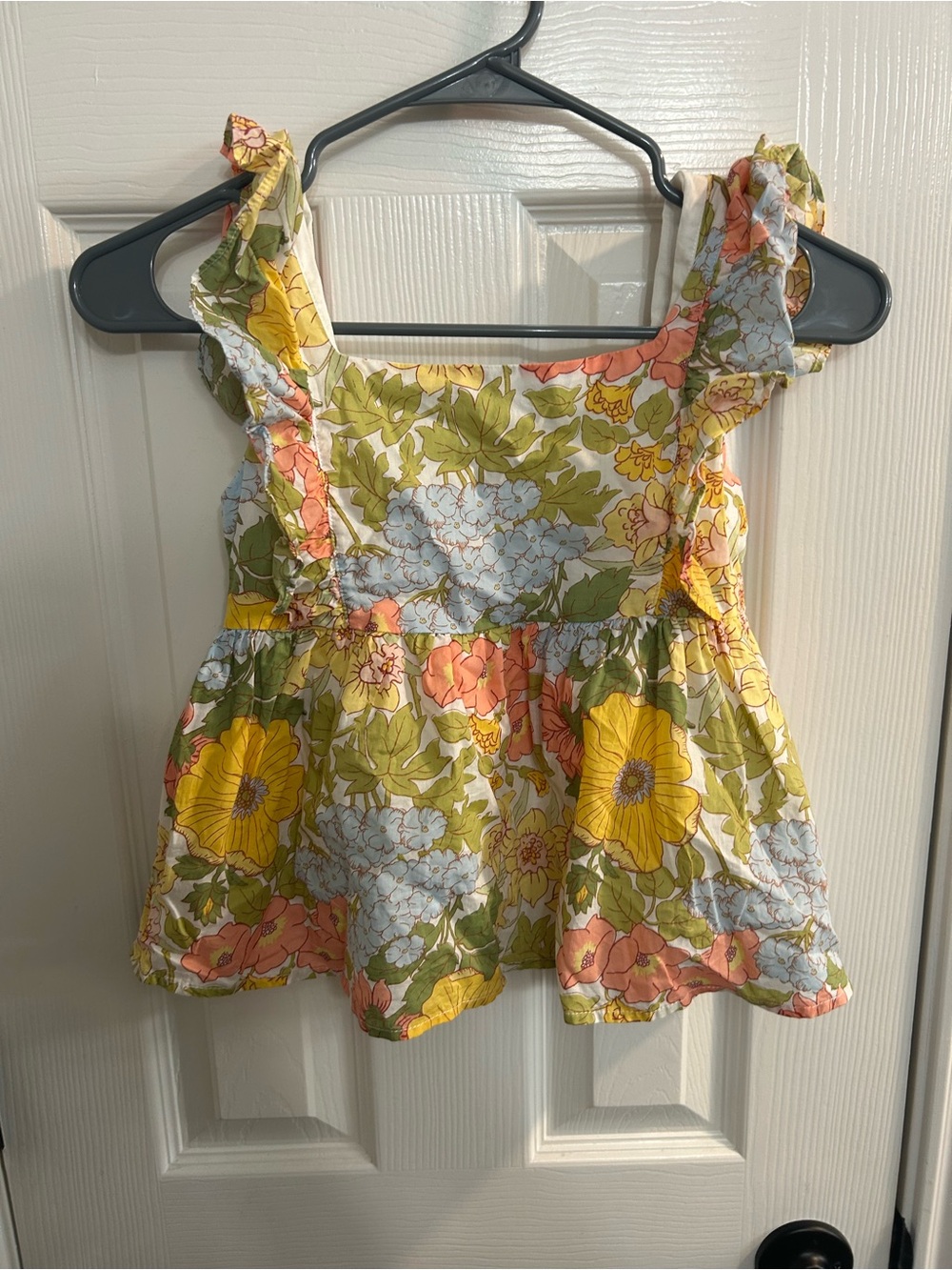 Janie and Jack girls size 7 Mimosa Floral spring summer top